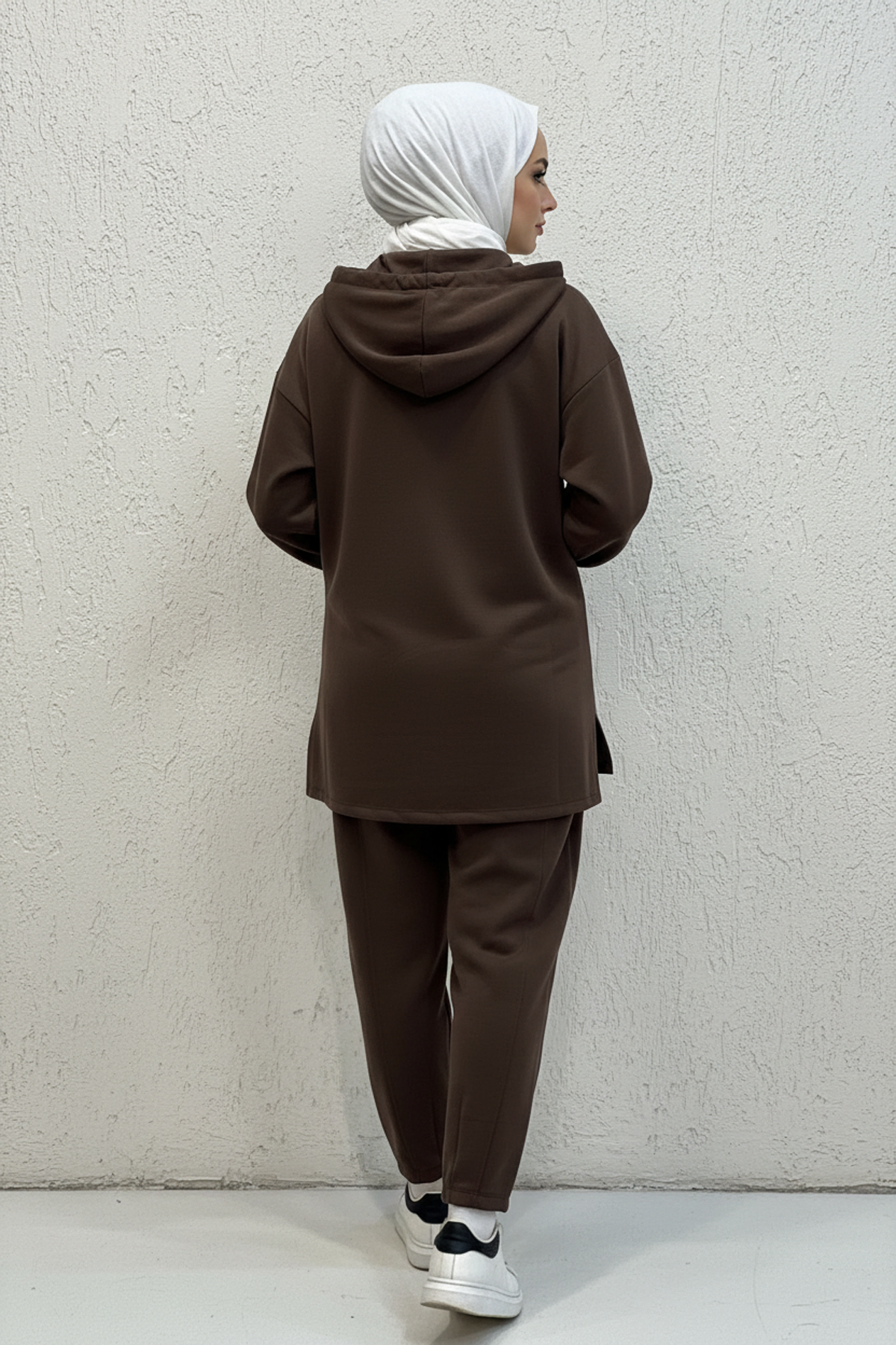 Fermuarlı Oysho Kumaş Spor Takım Kahve