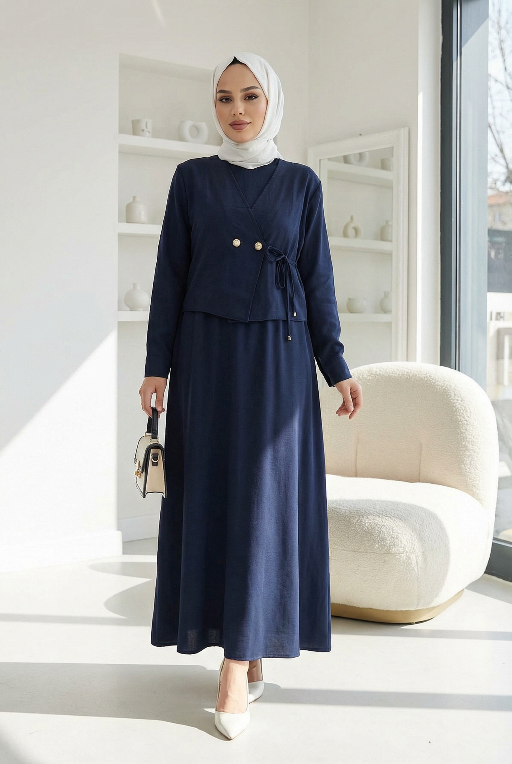 Ceket Elbise Takım Lacivert