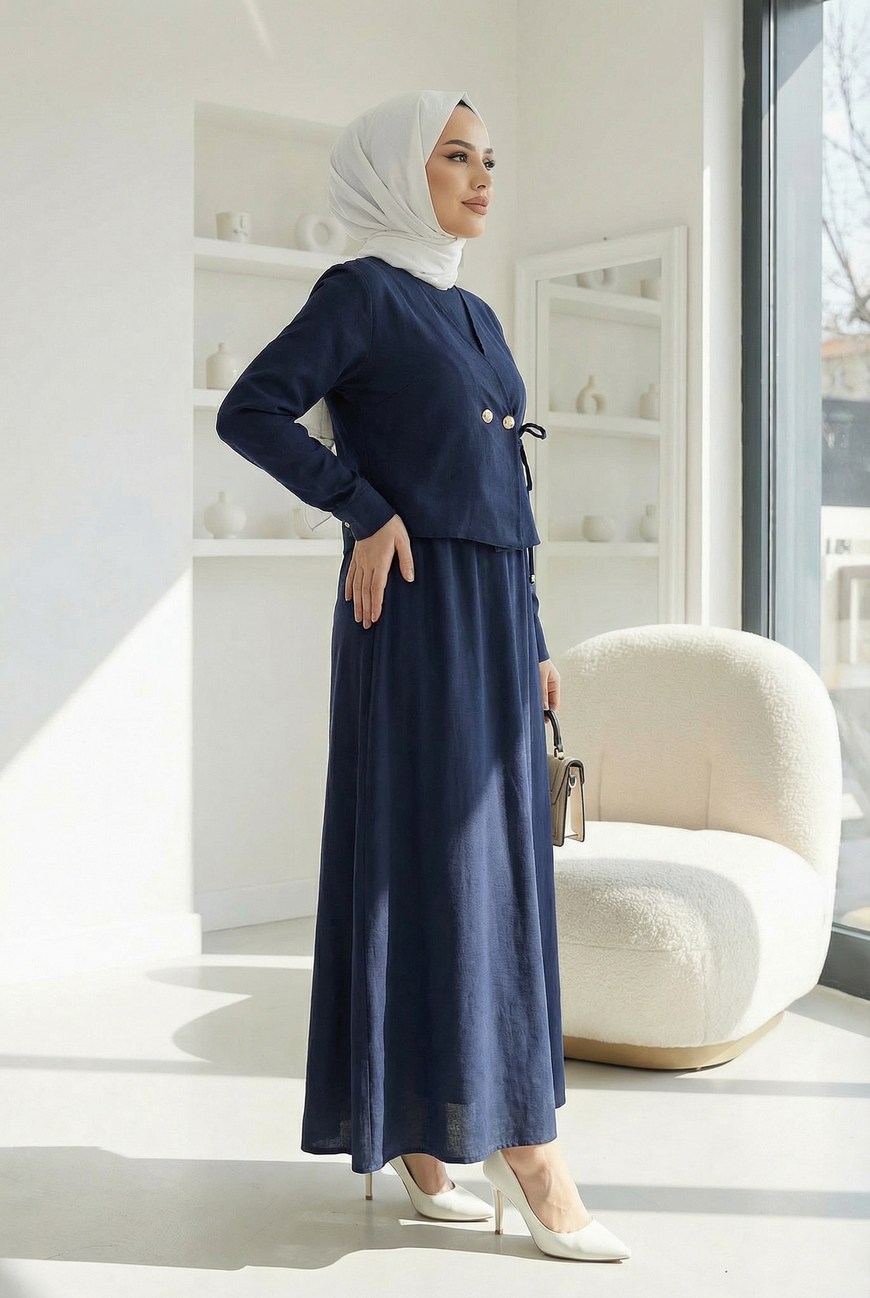 Ceket Elbise Takım Lacivert