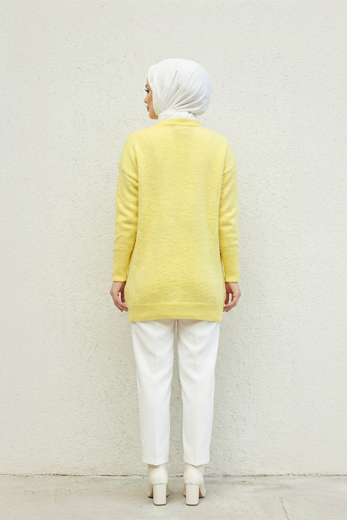 Taş İşlemeli Kazak Sarı