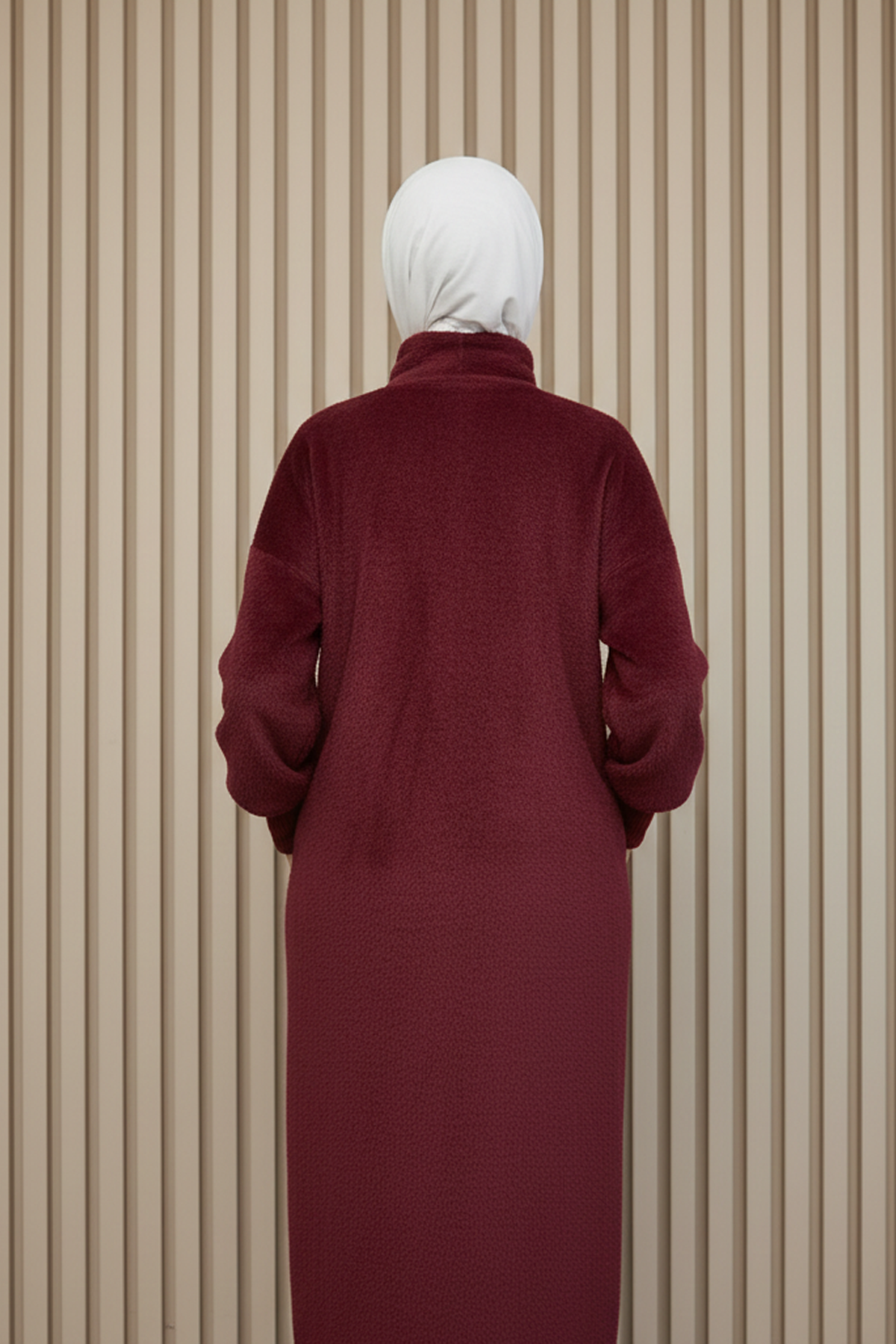 Özel Tasarım Gold Düğmeli Kaban Bordo