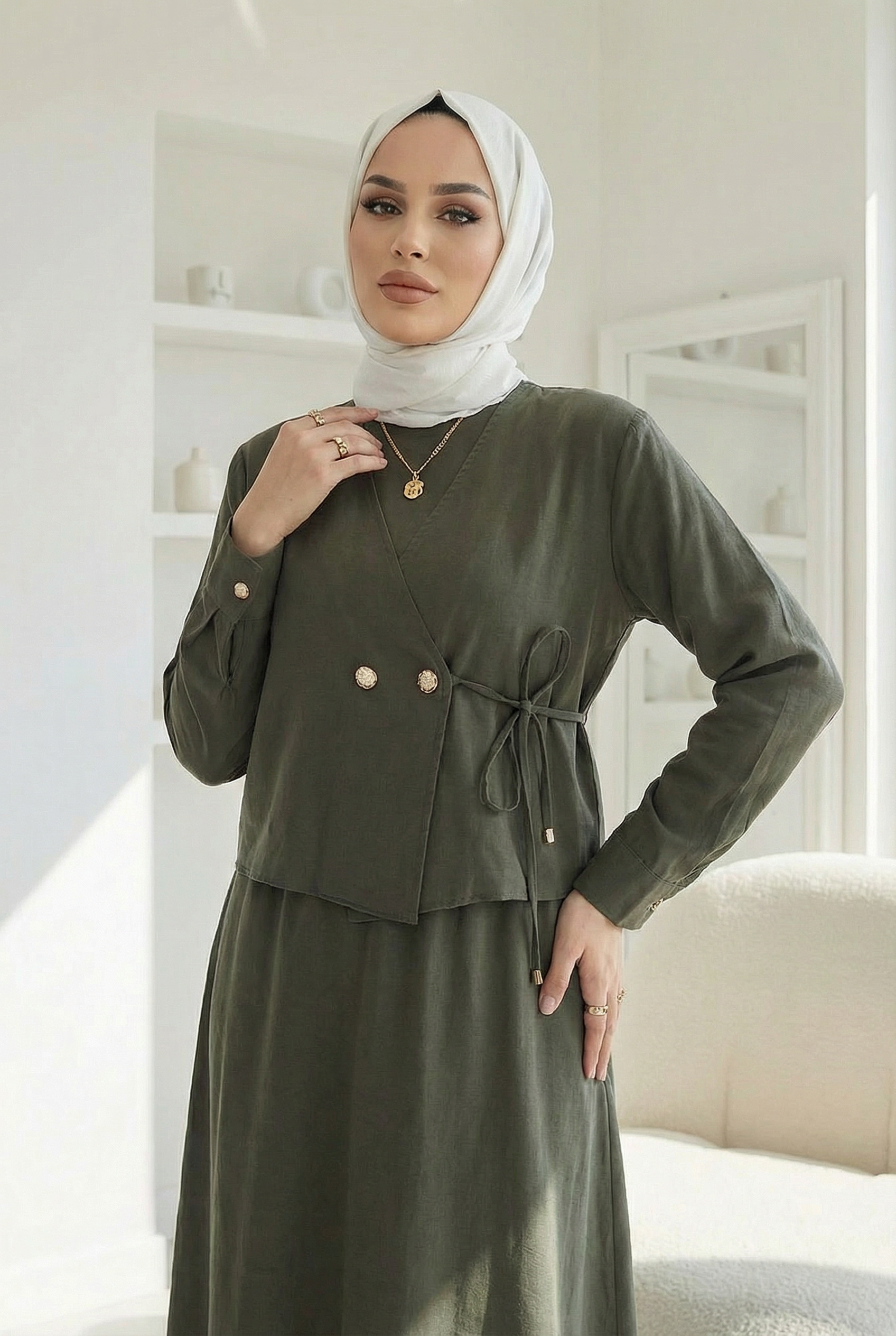 Ceket Elbise Takım Haki