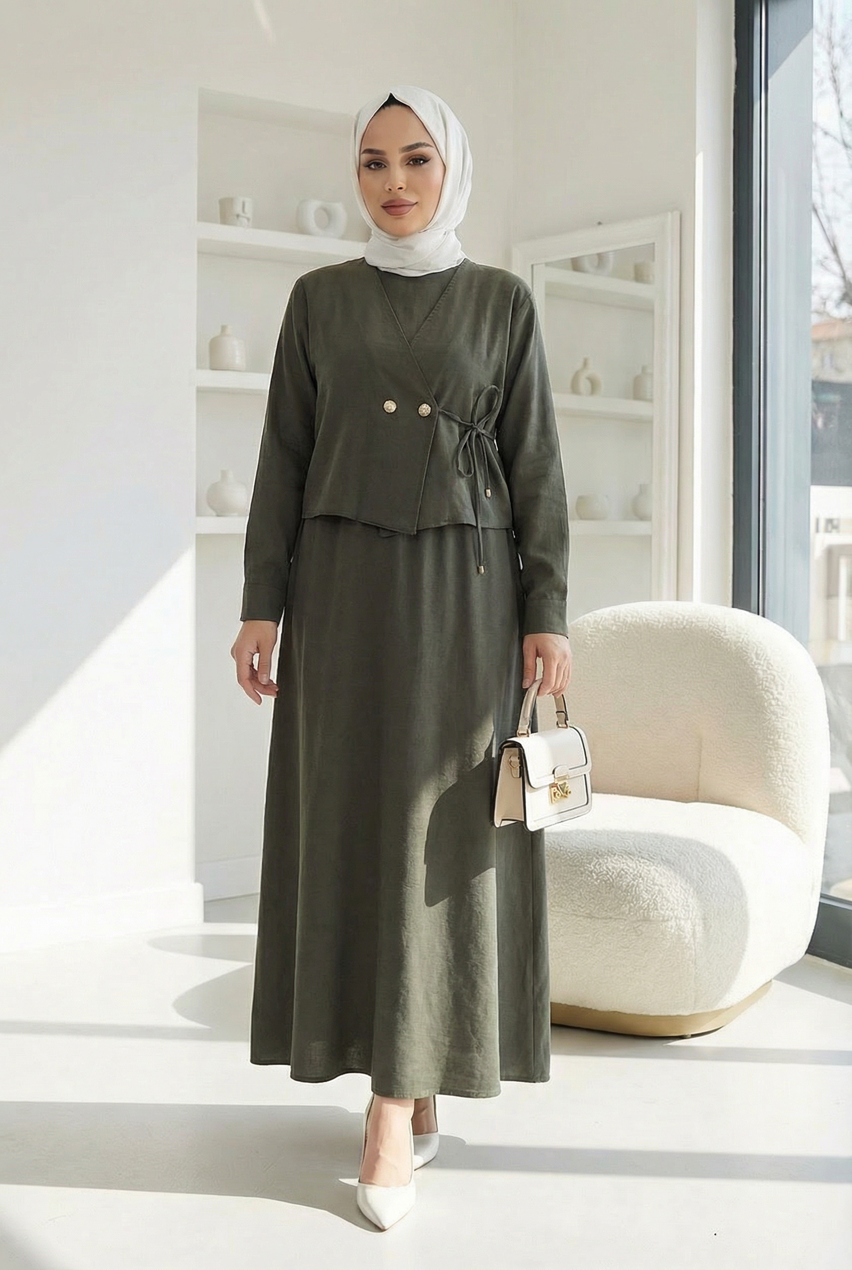 Ceket Elbise Takım Haki